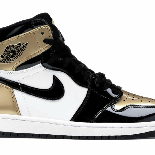 Nike Jordan 1 High Patent Gold toe *