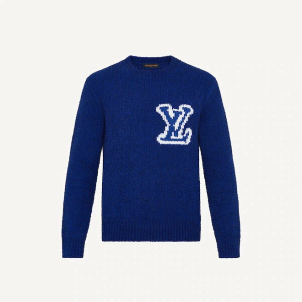 Maglione Louis Vuitton Blue Logo Pers.