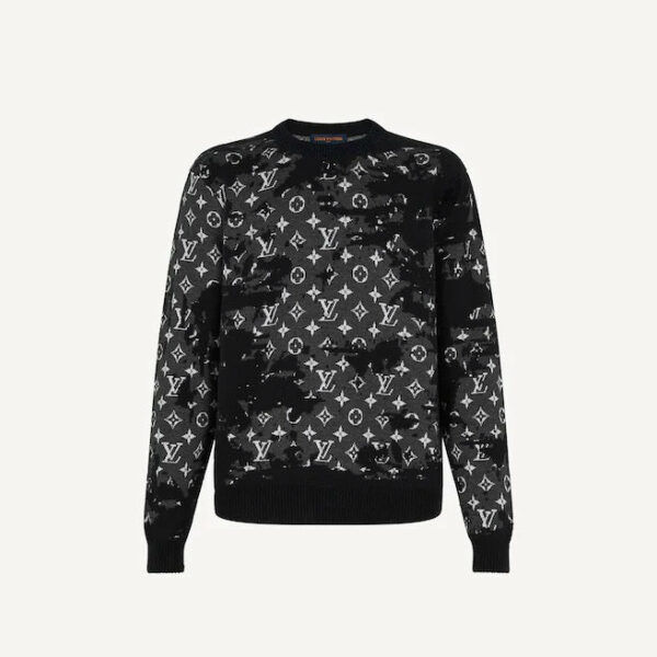 Maglione Louis Vuitton Black Monogram Pers.