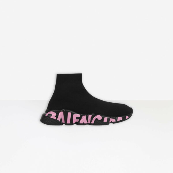 Balenciaga Speed Graffiti total black scritta rosa *