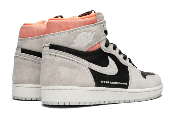 Jordan 1 High Neutral Grey Hyper Crimson .