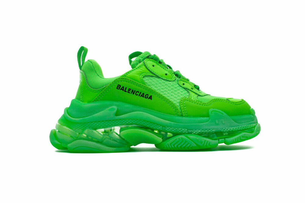 Balenciaga Triple S Green Fluo Clear Sole Pers.