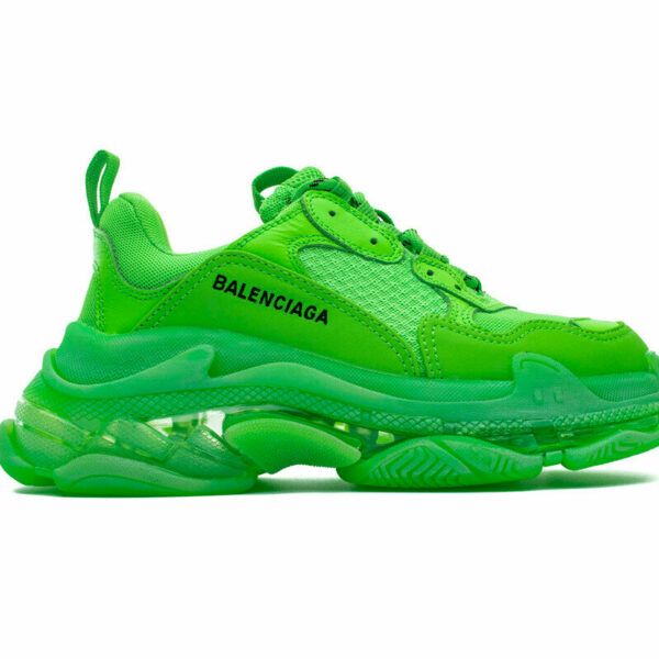 Balenciaga Triple S Green Fluo Clear Sole Pers.