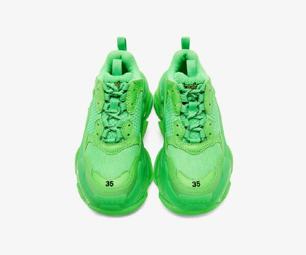 Balenciaga Triple S Green Fluo Clear Sole Pers.