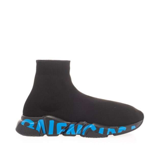 Balenciaga Speed Graffiti total black scritta blu *