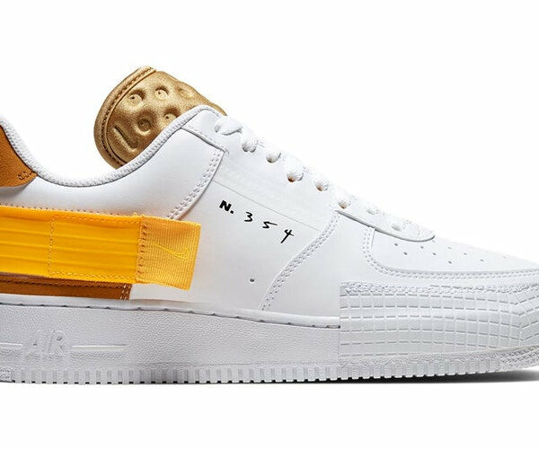 Nike AF1 Type White Gold Pers.