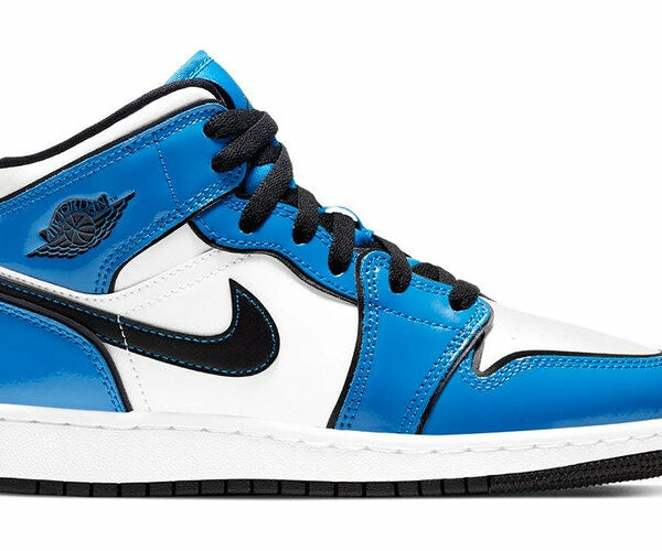 Jordan 1 Mid Signal Blue Pers