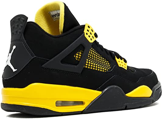 Jordan 4  white Black Yellow pers