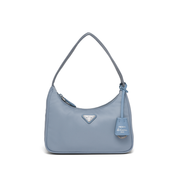 Mini Borsa Prada Re-Edition Nylon azzurra *