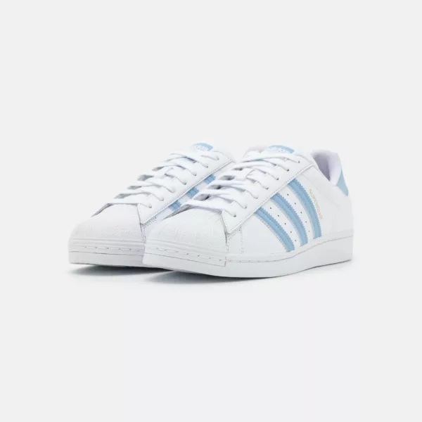 Adidas Superstar White/Light blue