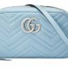 Gucci Marmont Zip Around Shoulder Bag  Azzurra  **