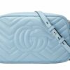 Gucci Marmont Zip Around Shoulder Bag  Azzurra  ** - immagine 2