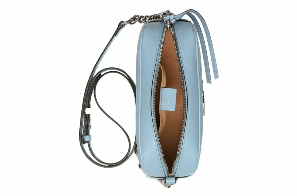 Gucci Marmont Zip Around Shoulder Bag  Azzurra  ** - immagine 3