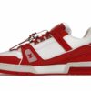 Sneakers LV Trainer Rosse e bianche* - immagine 3