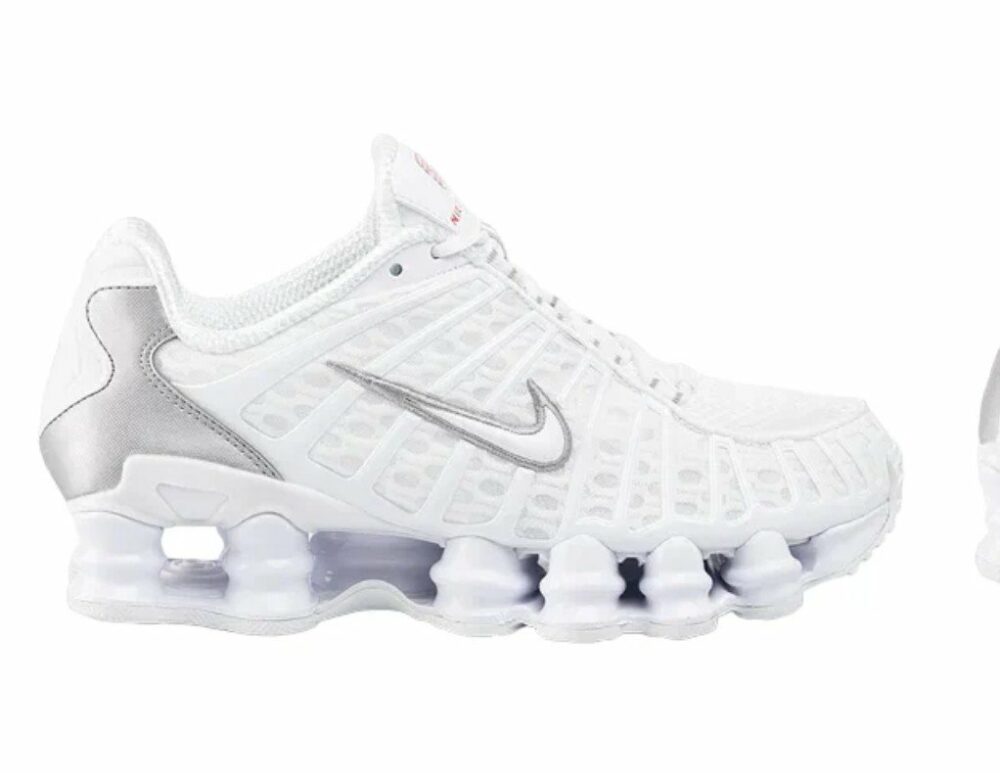 Nike Shox bianca retro grigio * - immagine 2