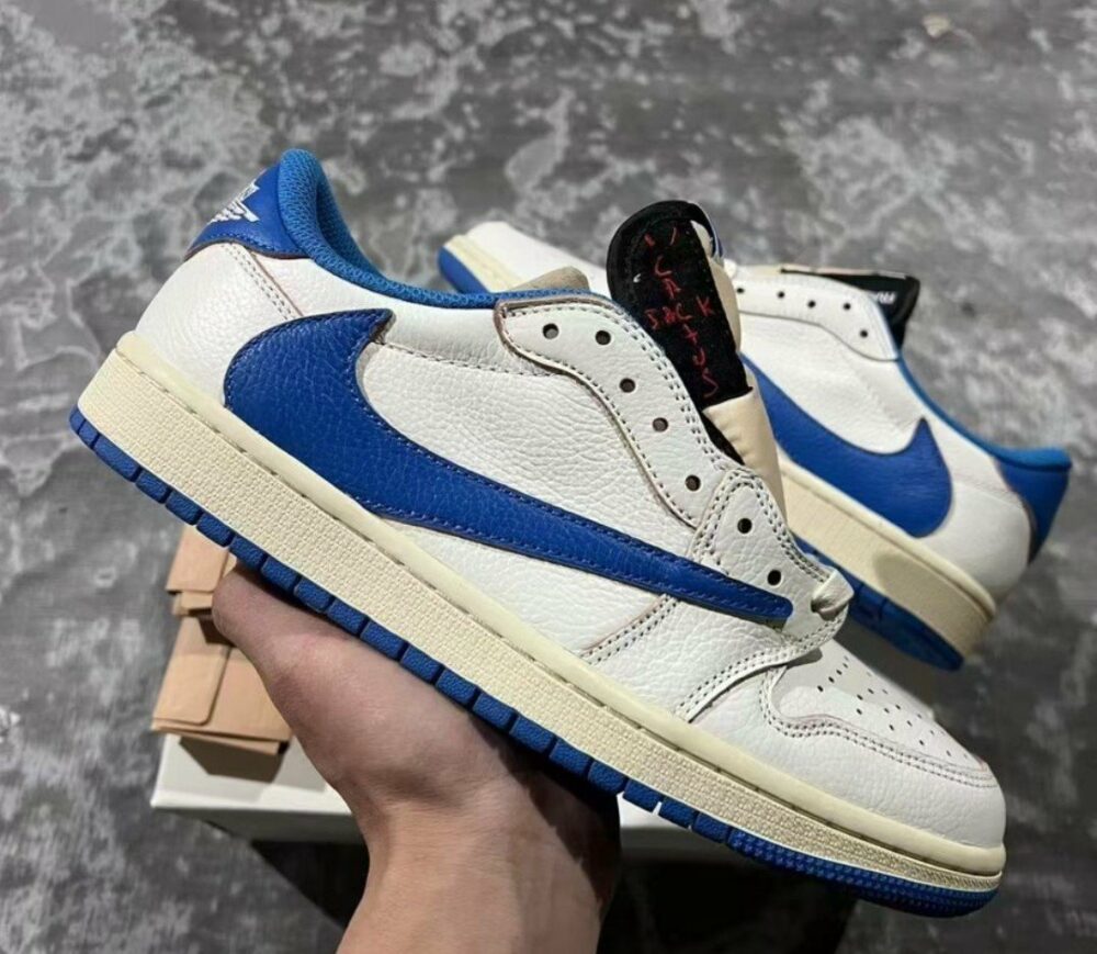 Sneakers Nike X Travis Scott Fragment Sail Blu * - immagine 2